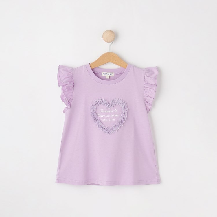 シューラルー /キッズ(SHOO・LA・RUE/Kids)の【100-150cm/ひんやり】花びらモチーフTシャツ Ｔシャツ