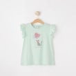 シューラルー /キッズ(SHOO・LA・RUE/Kids)の【100-150cm/ひんやり】花びらモチーフTシャツ ライトグリーン(020)