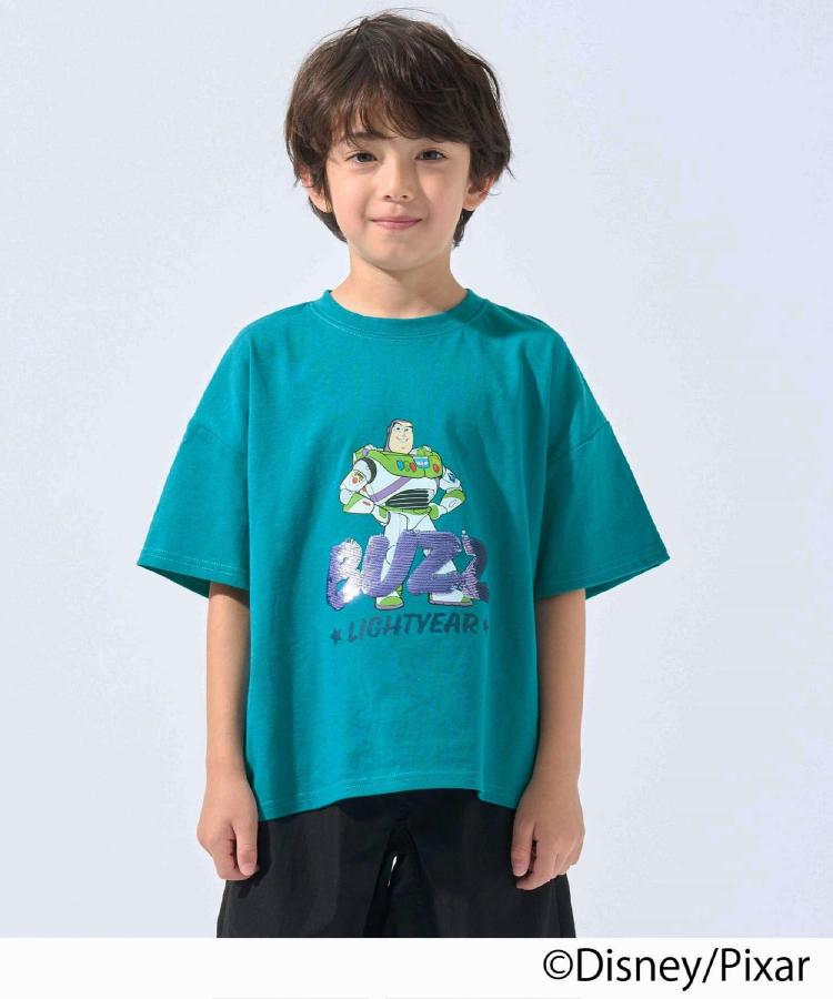 シューラルー /キッズ(SHOO・LA・RUE/Kids)の【DISNEY】トイ・ストーリー スパンコールTシャツ グリーン(022)
