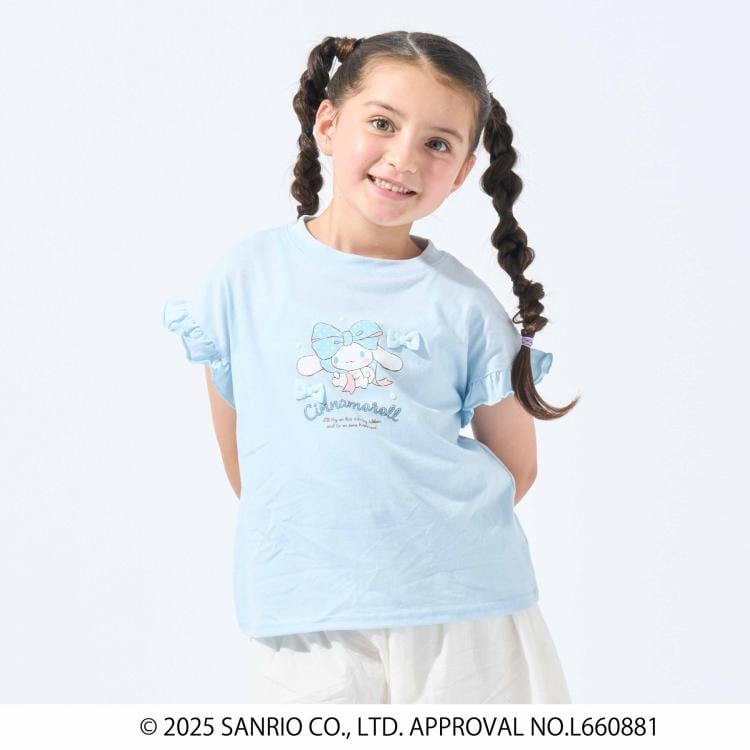 シューラルー /キッズ(SHOO・LA・RUE/Kids)の【サンリオキャラクターズ】袖フリルTシャツ Ｔシャツ