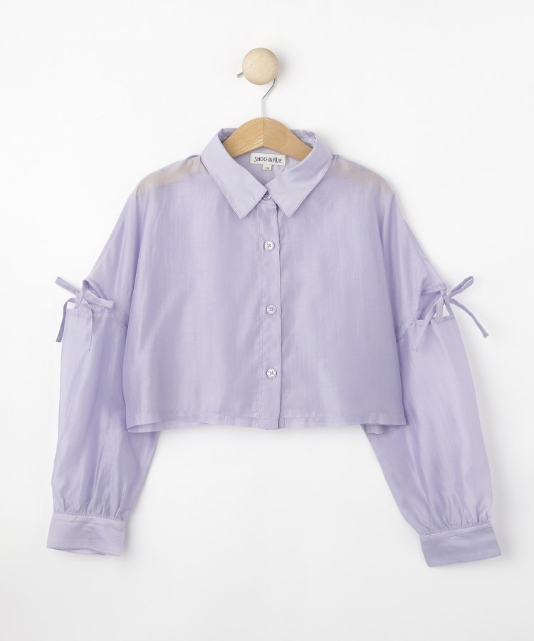 シューラルー /キッズ(SHOO・LA・RUE/Kids)の【130-150cm】クロップドシアーシャツ1