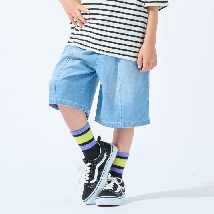 シューラルー /キッズ(SHOO・LA・RUE/Kids)の【100-150cm/ひんやり】デニムハーフパンツ ハーフパンツ