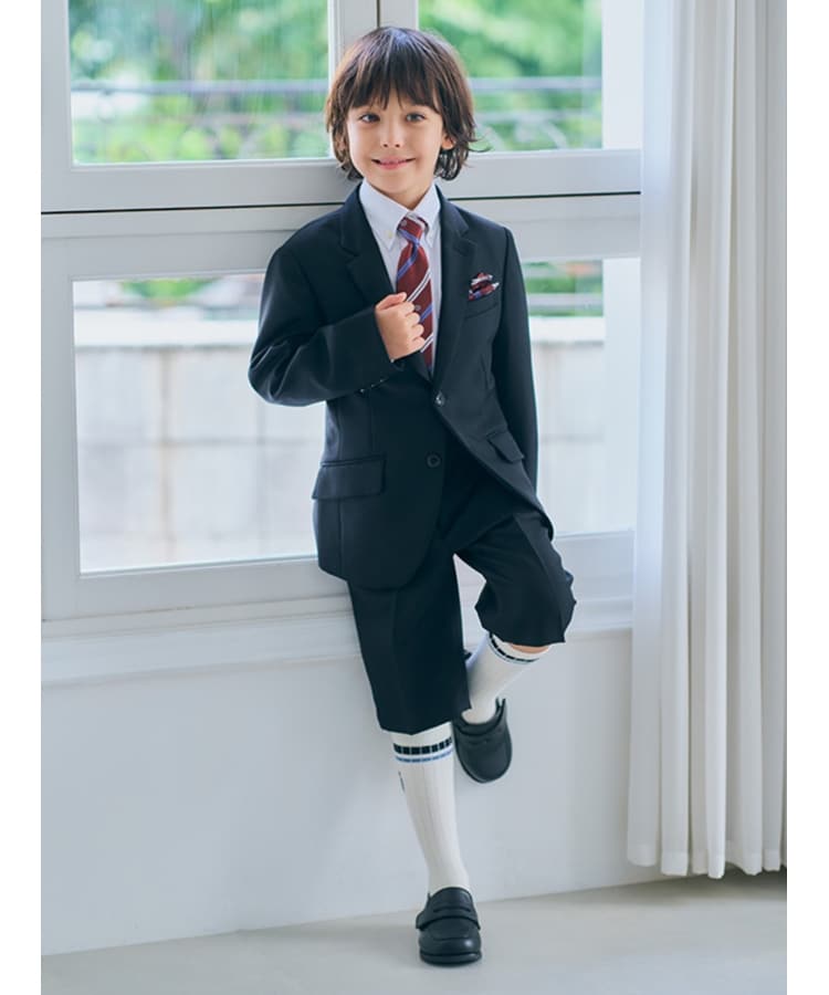 子ども用スーツ セットアップ 110cm ネイビー ハーフパンツ