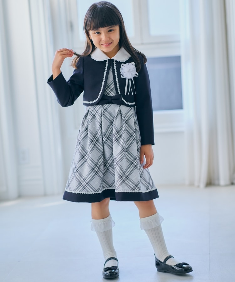 シューラルー /キッズ(SHOO・LA・RUE/Kids)の【セレモニー】格子チェックワンピースセット22