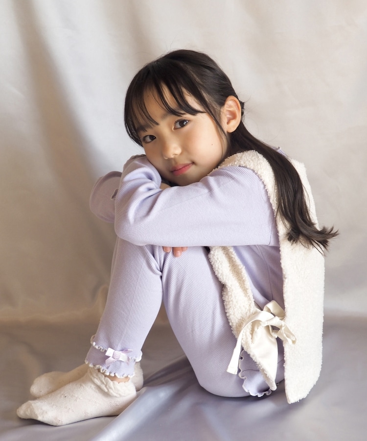 シューラルー /キッズ(SHOO・LA・RUE/Kids)の【110-140cm】リブメロウ10分丈レギンス7