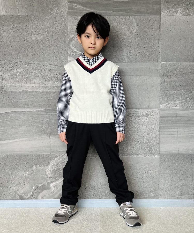 シューラルー /キッズ(SHOO・LA・RUE/Kids)の【110-140cm/プチセレ】配色ラインニットベスト17