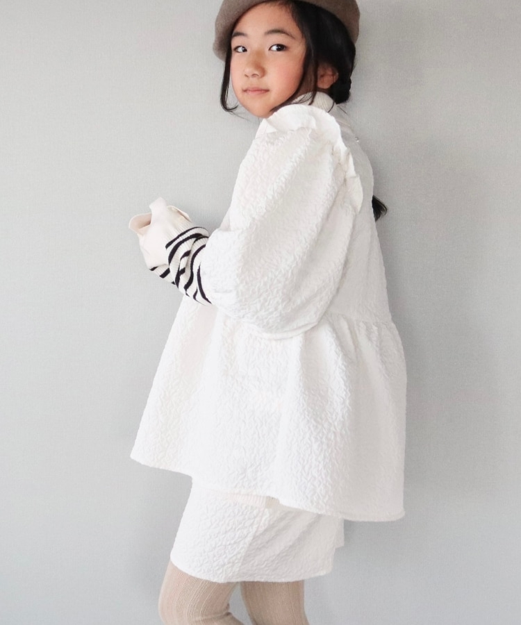 110-140cm/プチセレ】エンボスブラウス(シャツ・ブラウス 110-140cm/プチセレ】エンボスブラウス(シャツ・ブラウス