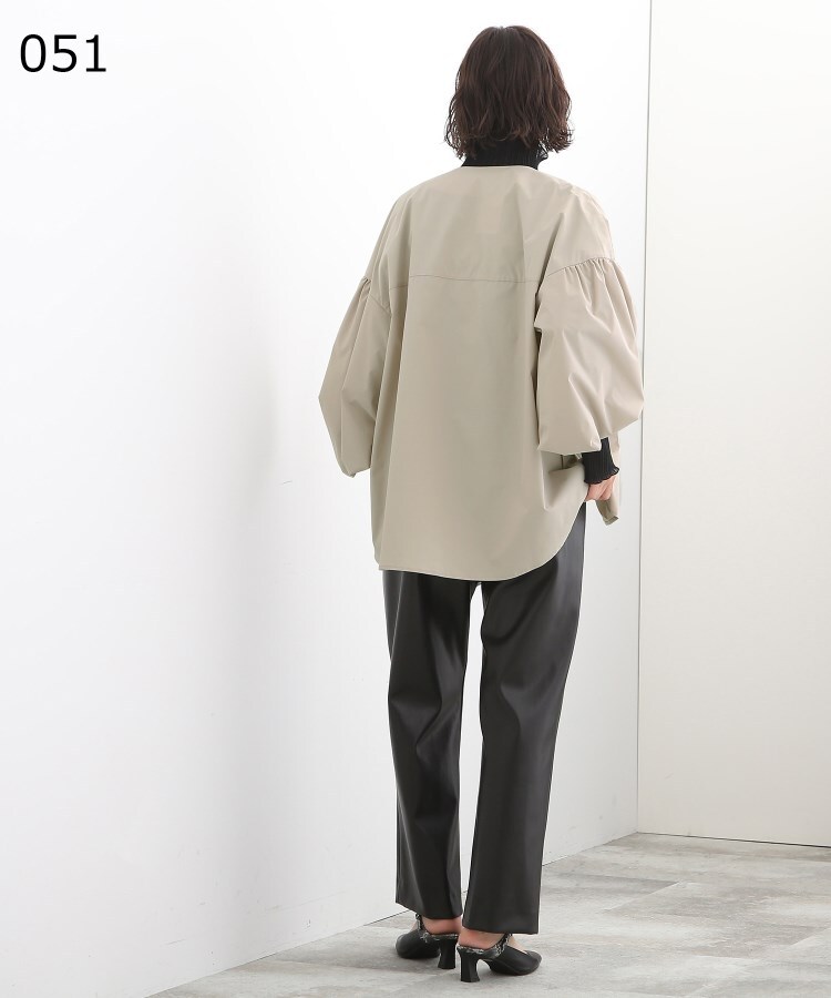 ella_selectshop バルーンスリーブ ジャガード ブルゾン-