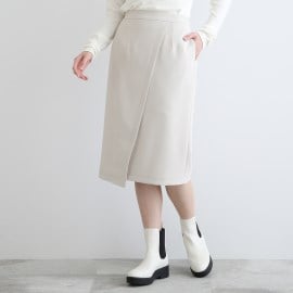 インディヴィ(INDIVI)の【otonaMUSE 1月号掲載商品】ラップ風ナロースカート 膝丈スカート