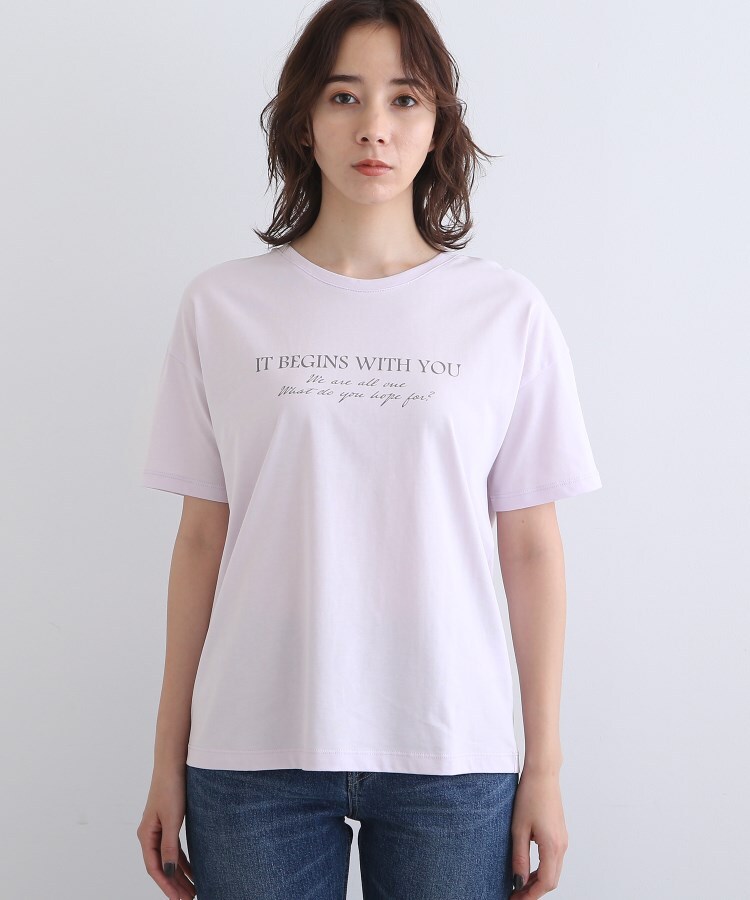インディヴィ(INDIVI)の【洗える】メッセージロゴ リラックスTシャツ2