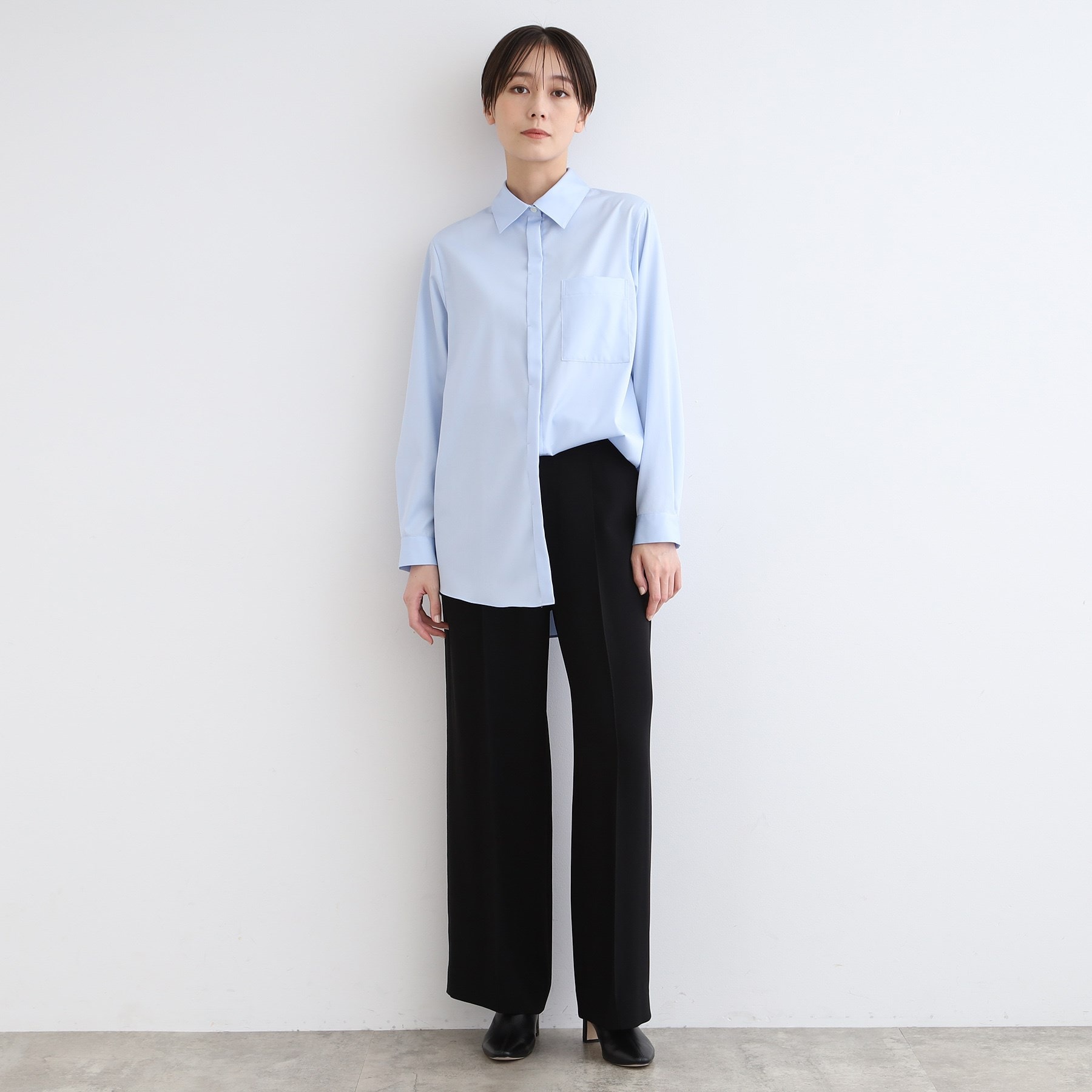 インディヴィ ヴァイ(INDIVI V.A.I)の【日本製／インポート素材／羽織り】ドレスシャツ4