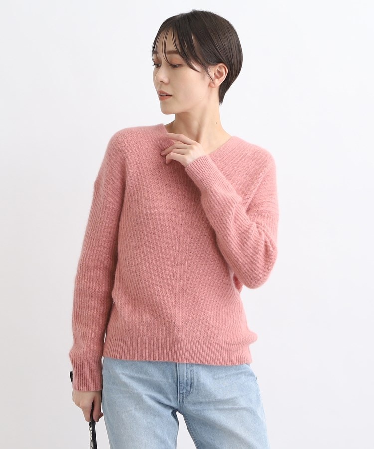 Cashmere V/N Knitカシミア Ｖネック ニットグレー