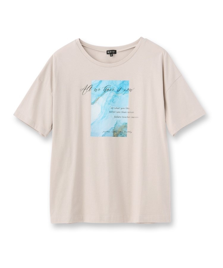 インディヴィ(INDIVI)の【コットン100%/定番/フォトT】カラーアート オリジナルTシャツ1