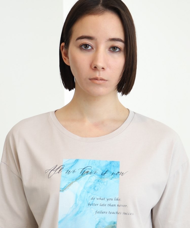 インディヴィ(INDIVI)の【コットン100%/定番/フォトT】カラーアート オリジナルTシャツ5