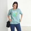 インディヴィ(INDIVI)の【コットン100%/定番/フォトT】カラーアート オリジナルTシャツ ライトグリーン(621)
