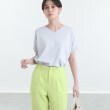 インディヴィ(INDIVI)の【新色登場！/洗える/夏に着たい】Vネック Tシャツライクニット ライトグレー(011)