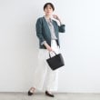 インディヴィ(INDIVI)の【洗える／UVケア／接触冷感／SETUP可能】麻混ノーカラージャケット12