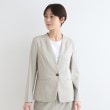 インディヴィ(INDIVI)の【洗える／UVケア／接触冷感／SETUP可能】麻混ノーカラージャケット18