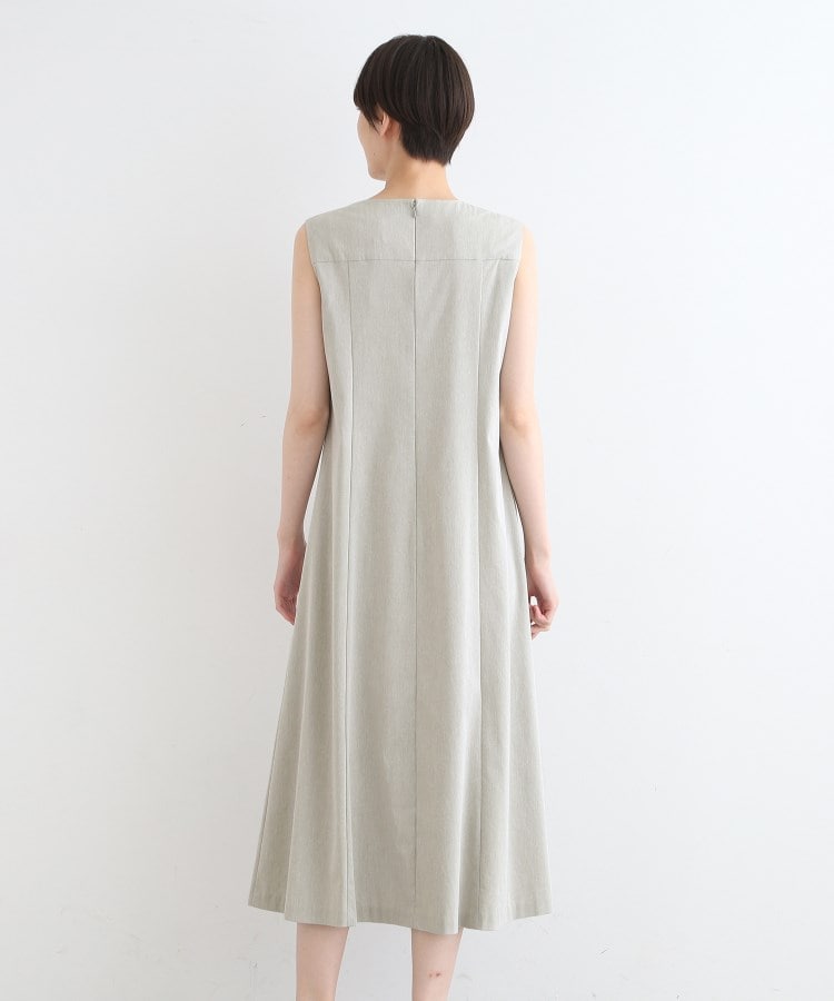 インディヴィ(INDIVI)の【洗える／UVケア／接触冷感／SETUP可能】麻混フィット＆フレアワンピース20