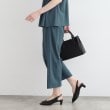 インディヴィ(INDIVI)の【洗える／UVケア／SETUP可能】麻混クロップドワイドパンツ11