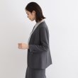 インディヴィ(INDIVI)の【定番スーツ／洗える／メランジ】ウールライクノーカラージャケット6