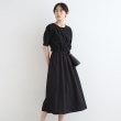 インディヴィ(INDIVI)の【洗える／2ピース見え】Tシャツ＆ボリュームスカート ドッキングワンピース ブラック(019)