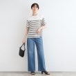 インディヴィ(INDIVI)の【洗える／ボーダー柄／日本製】アシメデザインTシャツ11