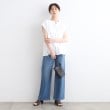 インディヴィ(INDIVI)の【洗える】スキッパージャージトップス4