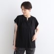 インディヴィ(INDIVI)の【洗える】スキッパージャージトップス ブラック(019)