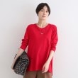 インディヴィ(INDIVI)の【洗える／キレイめ/日本製】バックフレア ロングTシャツ6