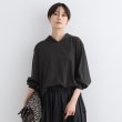 インディヴィ ヴァイ(INDIVI V.A.I)の【日本製】オーバーサイズフーディーカットソー ブラウン(044)