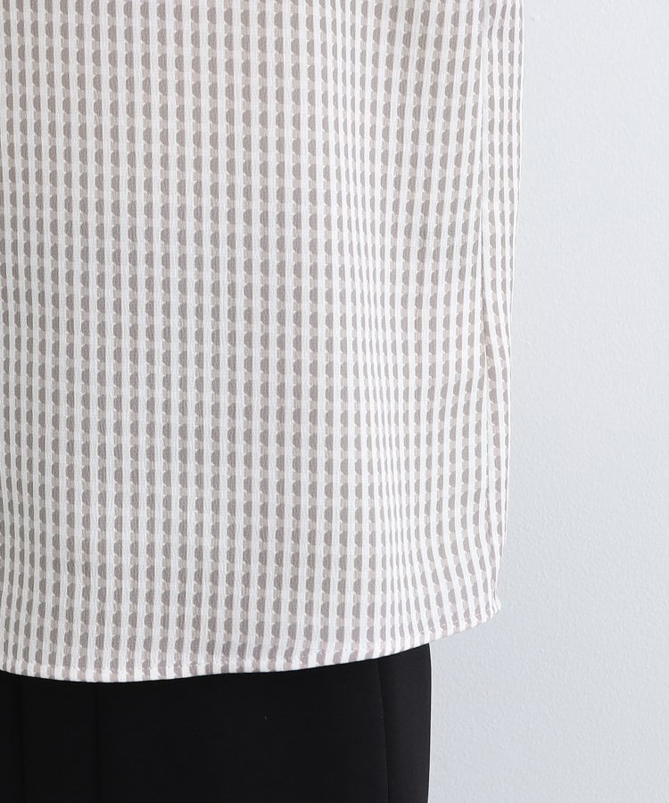 インディヴィ ヴァイ(INDIVI V.A.I)の【日本製／通勤服】幾何学柄ボウタイブラウス15