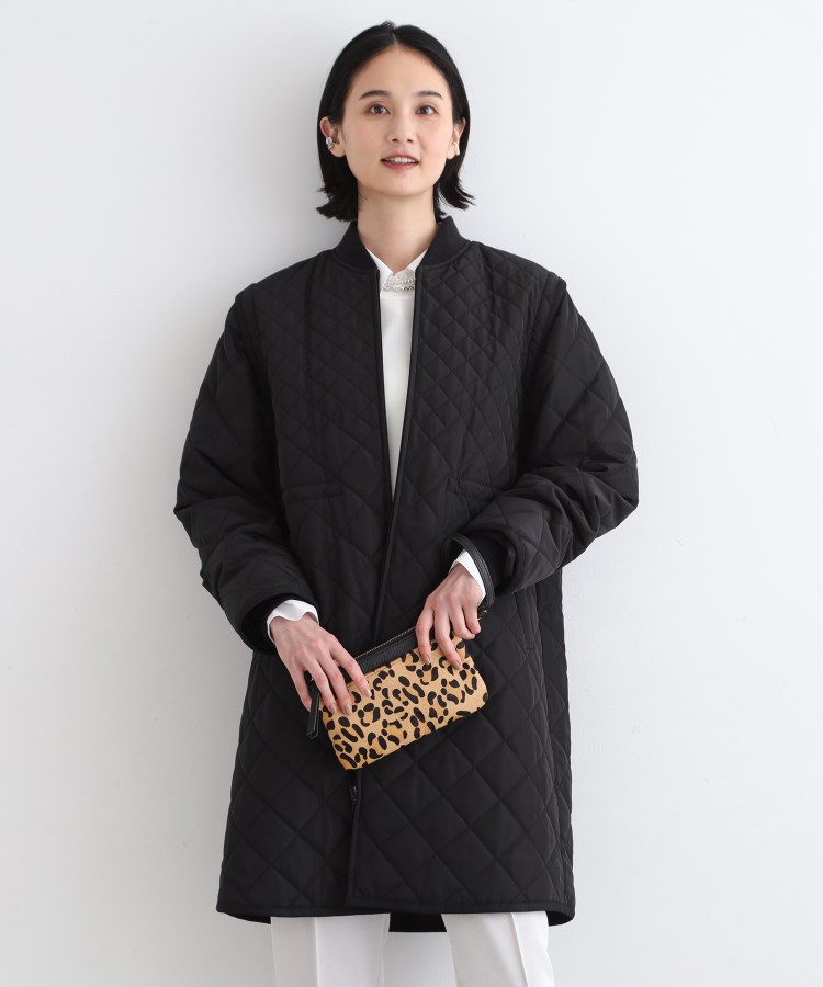 2WAY/袖取り外し可能】グラデーションキルトロングコート(中綿 2WAY/袖取り外し可能】グラデーションキルトロングコート(中綿