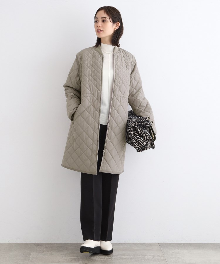 2WAY/袖取り外し可能】グラデーションキルトロングコート(中綿 2WAY/袖取り外し可能】グラデーションキルトロングコート(中綿