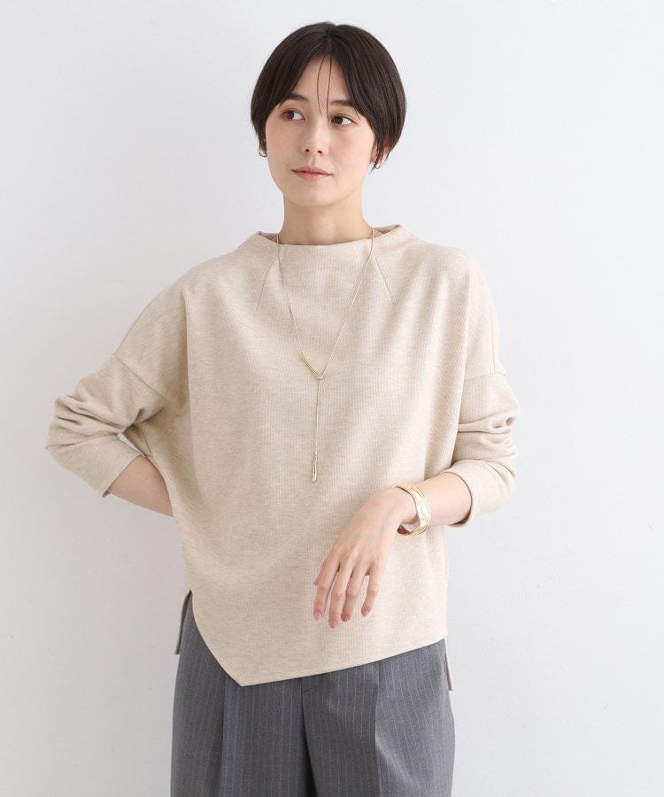 洗える/UVケア/SETUP可能】ライトジャージ ボトルネック 洗える/UVケア/SETUP可能】ライトジャージ ボトルネック