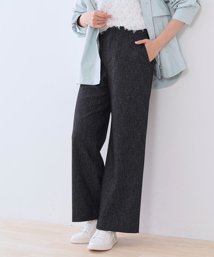 褒められパンツ/ウール混】ワイドパンツ(フルレングスパンツ 褒められパンツ/ウール混】ワイドパンツ(フルレングスパンツ