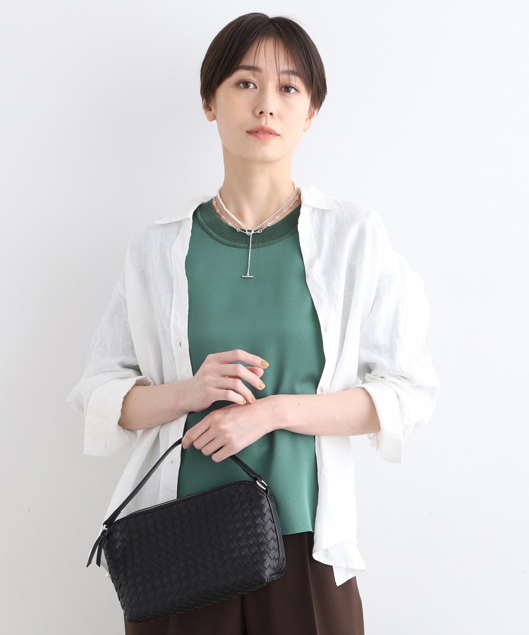 インディヴィ(INDIVI)の【洗える／5分袖】リブデザインドレープブラウス26