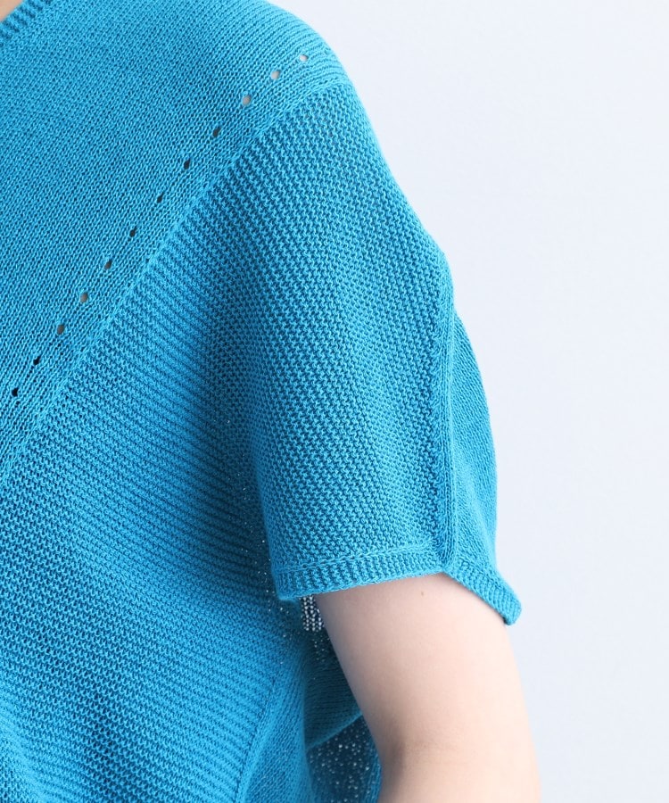 インディヴィ(INDIVI)の【洗える／サマーニット】無縫製ペーパーヤーンアシメ編地ニット26