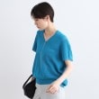 インディヴィ(INDIVI)の【洗える／サマーニット】無縫製ペーパーヤーンアシメ編地ニット18