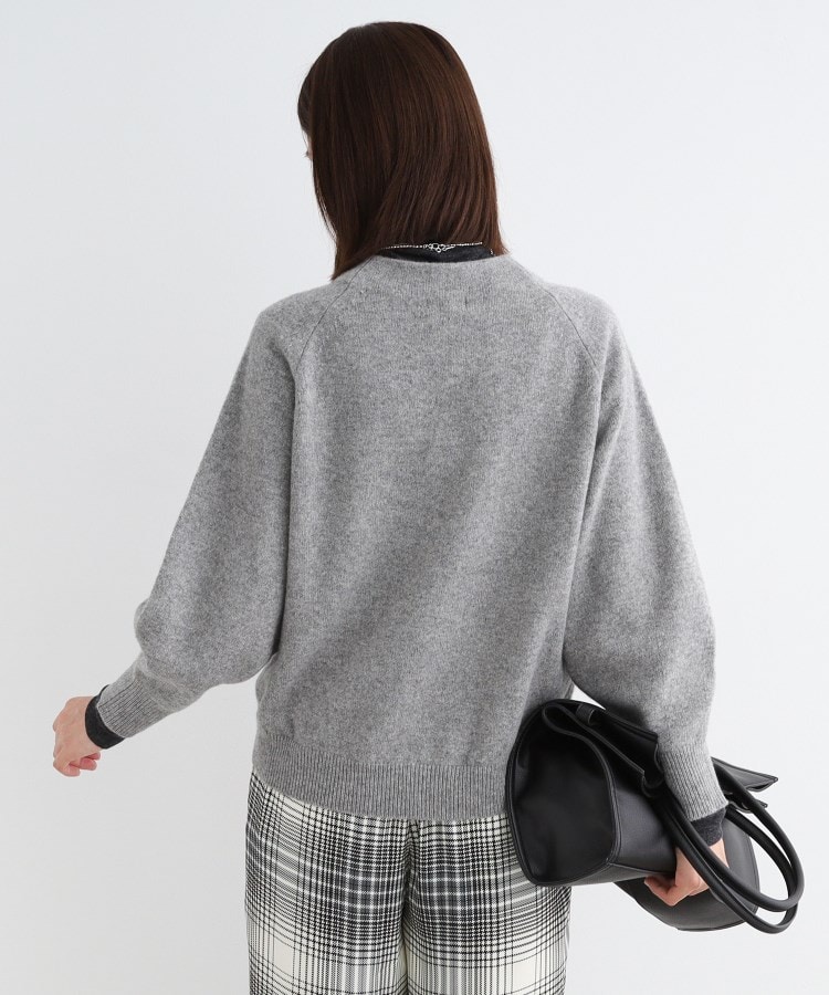 カシミヤ混】ボリュームスリーブ ボトルネックニット(ニット カシミヤ混】ボリュームスリーブ ボトルネックニット(ニット