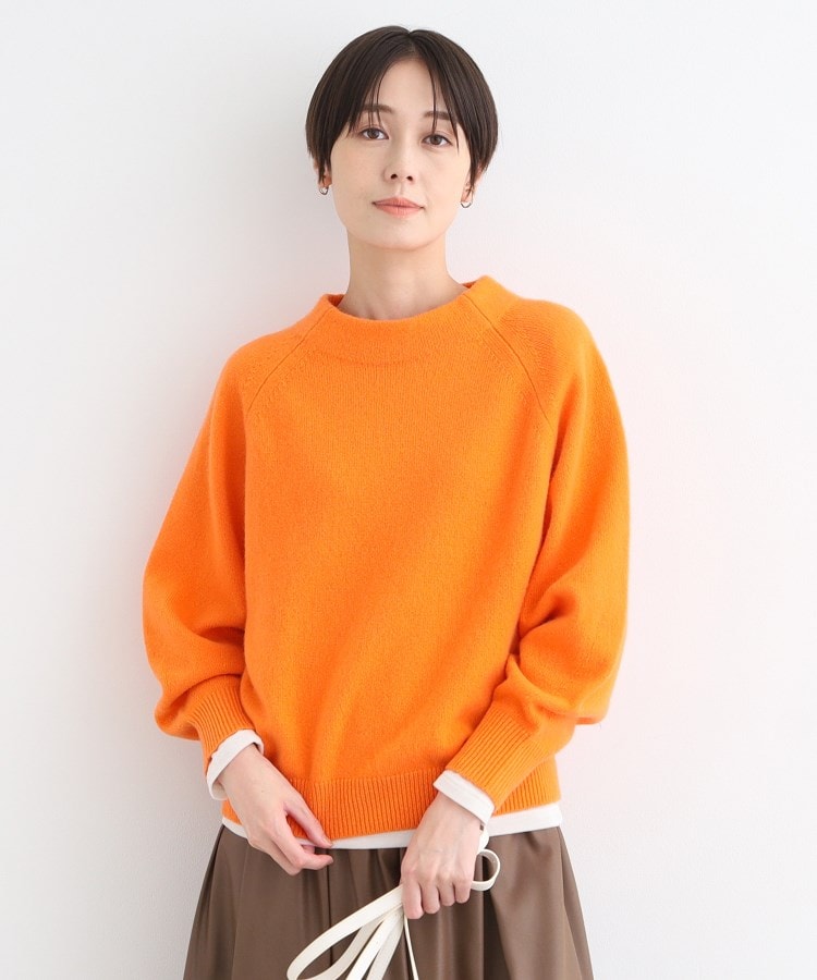 工場直売 カシミヤ混】ボリュームスリーブ ボトルネックニット（ニット ニット+セーター