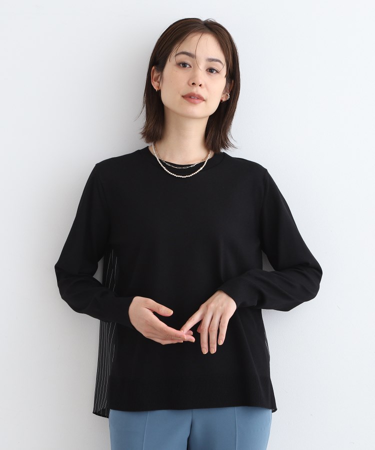 インディヴィ(INDIVI)の【洗える／バックシャン】ストライプ柄コンビニット6