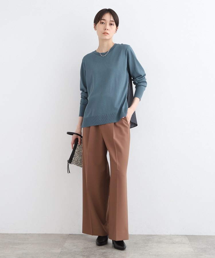 インディヴィ(INDIVI)の【洗える／バックシャン】ストライプ柄コンビニット11
