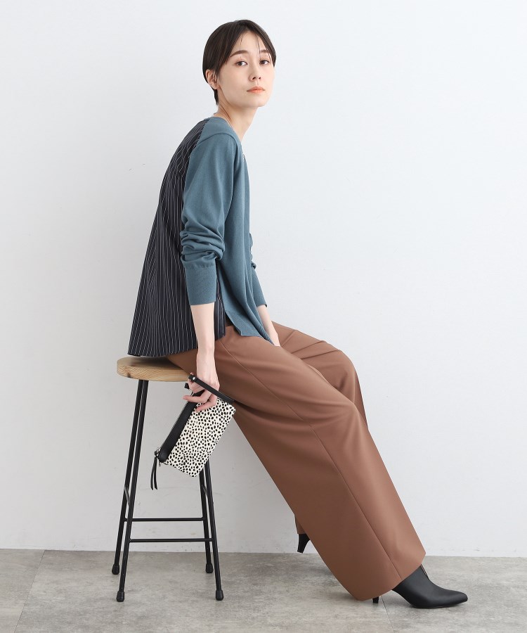 インディヴィ(INDIVI)の【洗える／バックシャン】ストライプ柄コンビニット12