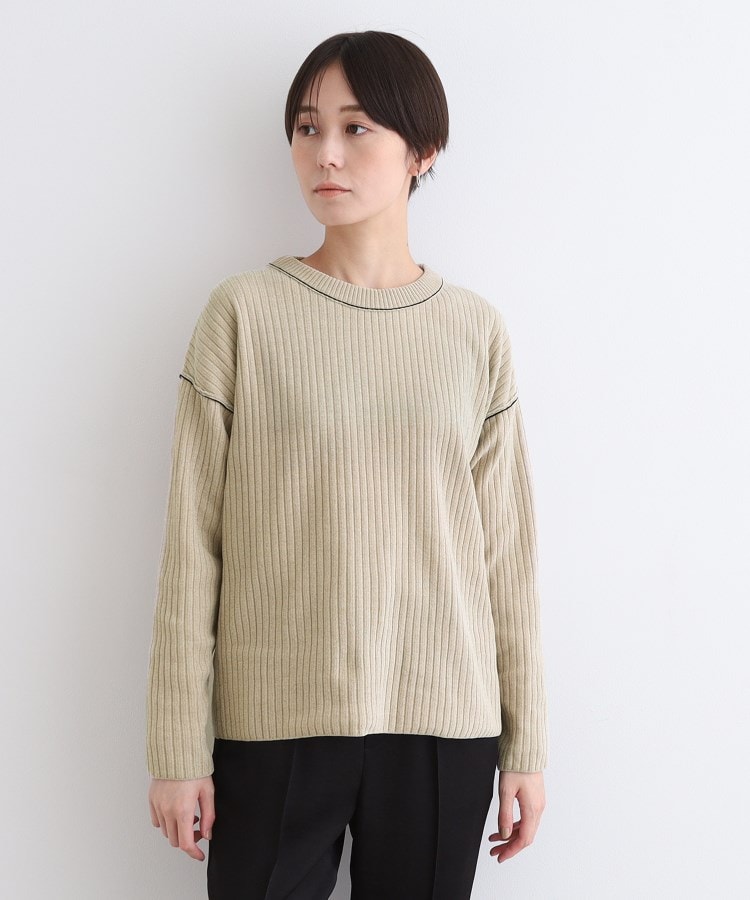 インディヴィ(INDIVI)の【トレンド◎／パイピングデザイン】モールヤーンニット10