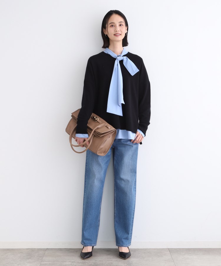 インディヴィ(INDIVI)の【カシミヤ混／洗える／リラックス】ワイドシルエットニット8