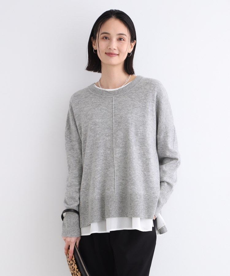 インディヴィ(INDIVI)の【カシミヤ混／洗える／リラックス】ワイドシルエットニット14
