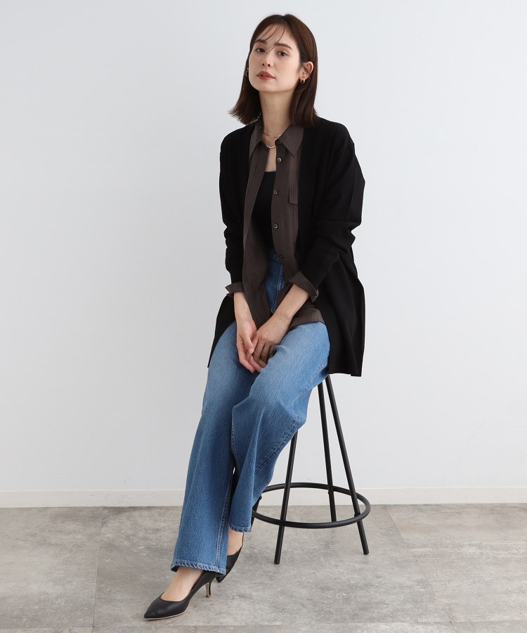 インディヴィ(INDIVI)の【洗える／上品】ミニマム大人カーディガンニット4