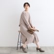 インディヴィ(INDIVI)の【洗える／UVケア／SETUP可能】レイヤード風シャツワンピース ベージュ(652)