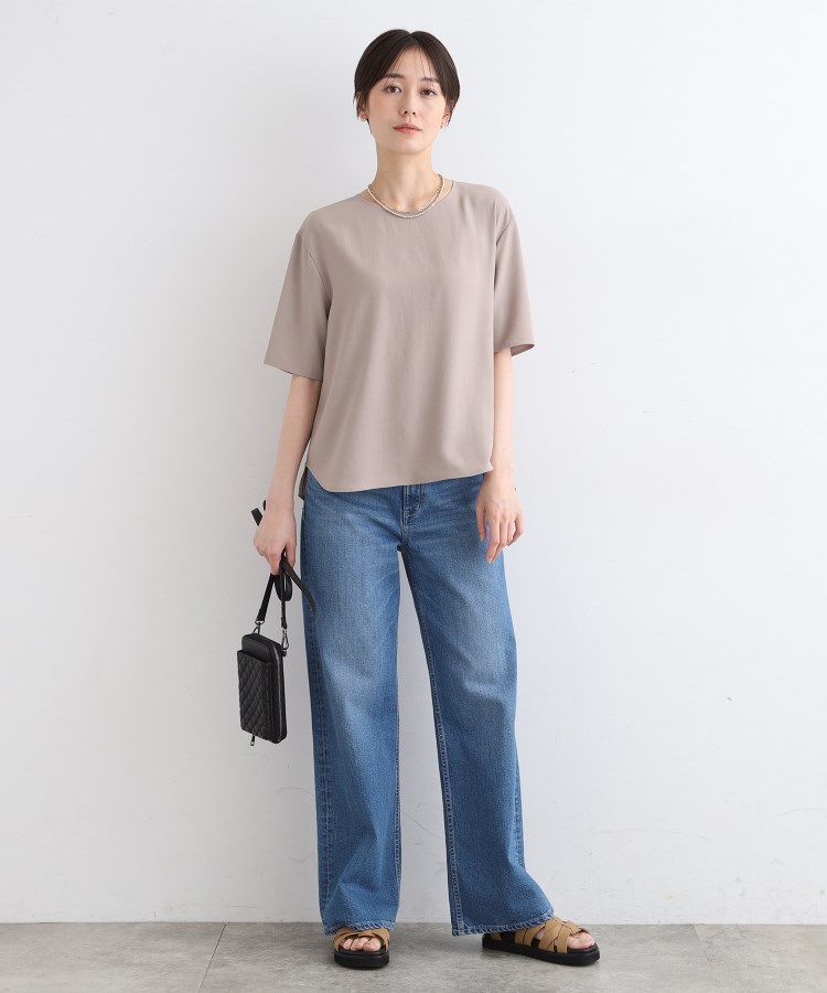 インディヴィ(INDIVI)の【洗える／UVケア／SETUP可能】バックシャンブラウス8